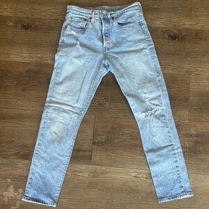 Levi High Waisted Skinny Straight Leg Jeans